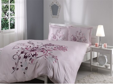 Комплект постельного белья TAC Satin Deluxe PERRY розовый